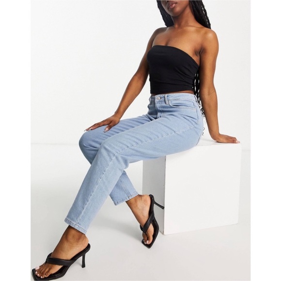 ASOS NA-KD Women’s Cropped Jeans in Blue Light Wash 38 - Picture 15 of 15